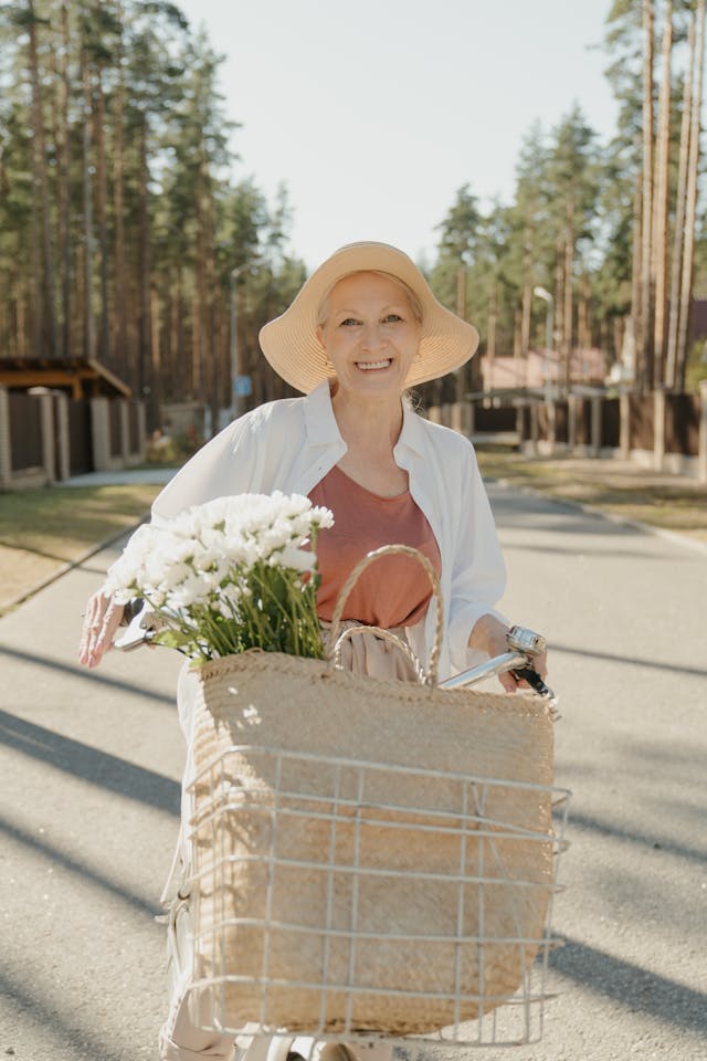 Stock photo of an elderly lady.